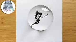 How to draw a fairy inside crystal ball for beginners  - step by step  || Pencil Sketch