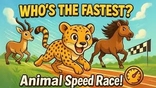 Who&rsquo;s the Fastest Animal? 🐆 Amazing 3D Speed Race for Kids!