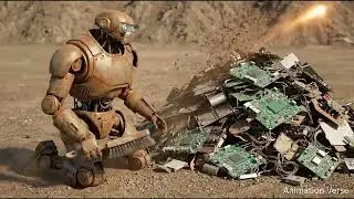 Rusty Metal Robot Song 🤖 | AI Cyberpunk Music Video | Animation Verse