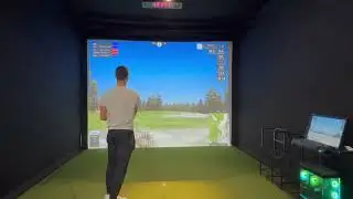 Golf Swing in our Accugolf Hawkeye Golf Simulator.