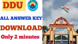 DDU entrance exam answer key / how to download ddu entrance exam answer key / ddu ka answer download