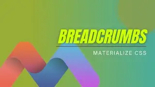 Materialize CSS - Breadcrumbs