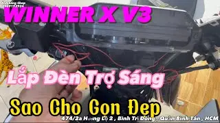 C&aacute;ch lắp đ&egrave;n trợ s&aacute;ng cho WINNER X V3 đ&uacute;ng c&aacute;ch v&agrave; gọn đẹp