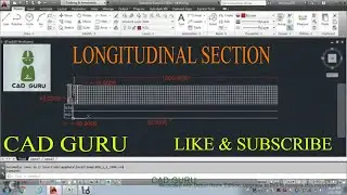 how to draw a longitudinal section of a road