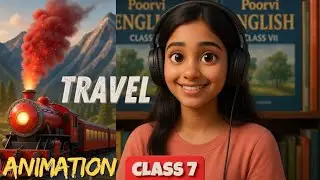 🚂 Travel | Class 7 English Poem | Animation + Hindi Explanation | Poorvi | NCERT/CBSE