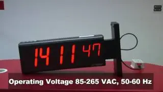BRG Precision Product's DuraTime HP 6 Digit, 4 Inch Double-Sided Digital Clock