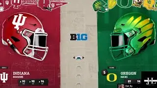 1 Indiana versus 5 Oregon Chick-fil-A peach Bowl