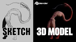 BLENDER 3D - Breakdown of a horror creature