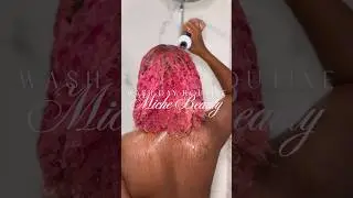 Wash day routine with miche beauty on my 3c curly hair #washday #curlyhair #curls #curly #hairtok