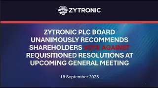 ZYTRONIC PLC - Company Update