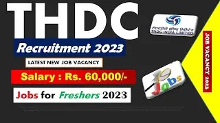 THDC  Recruitment 2023 jobalert|Freshers|Job News|Jobs|Job vacancy 2023|Latest Job👍😍☹️💕