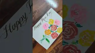 Rose day card 🌹✨ #roseday #rosedrawing #rose #valentinedaycard #valentinesday #cardcreations #diy