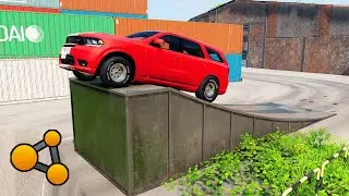 Cars vs Square Pit #8 – Mega Ramp Straight Into Square Pit | Speedy Gamerz