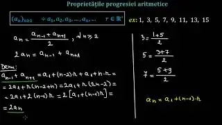 Proprietățiile progresiei aritmetice (teorie) | Lectii-Virtuale.ro