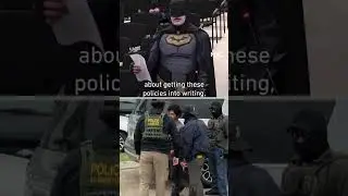 Man dressed as Batman lashes out at city council members over ICE raids