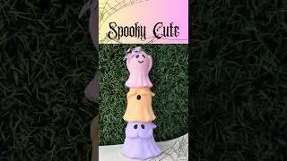 Spooky Cute Pastel Ghost DIY 👻🎀Full tutorial on my channel 💗 #halloween #halloweendiy #ghost