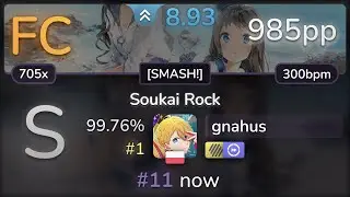 8.9⭐ gnahus | Silent Siren - Soukai Rock [SMASH!] +HDDT 99.76% (#1 985pp FC) - osu!