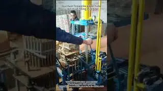 how to fill mud into fountain freworks . fountain fireworks paper tubes cake mud filling machine