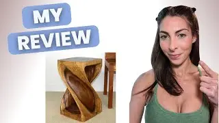 Honest Review of the Hand Carved Walnut Oil Twisted Side Table