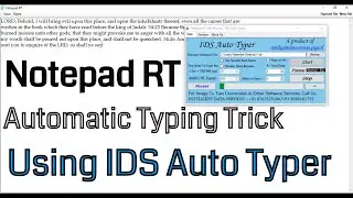 Automatic Typing in Image to OGS Notepad/ Notepad RT/ Notepad App Convert (.dtt) (.dxt) (.hub) Trick