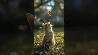 Sometimes beauty speaks in silence. 🌸🐾#catandbutterfly#beautifulcat