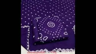 🍁 *Premium Satin Cotton Fabric With Elegent Self Concept Bandhani Dress Material.*