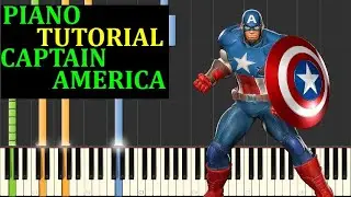 Marvel vs Capcom - Captain America Theme - Piano Tutorial 60fps