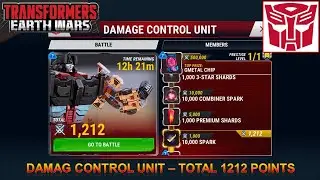 [*/\*] Transformers: Earth Wars - DAMAGE CONTROL UNIT Alliance Event - Total 1212 Battle Points