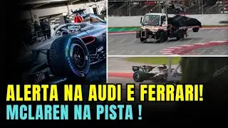 AUDI FALHA NOVAMENTE! MOTOR FERRARI TEM PROBLEMAS E MCLAREN NA PISTA | FORMULA 1 2026