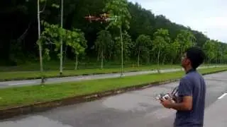 Q450 quad with KK 2.0 board and attitude SD fpv