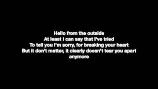 Adele - Hello Lyrics (Not a cover)