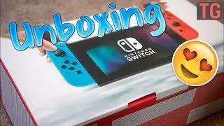 UNBOXING Nintendo Switch Neon Blue and Red Joy-Con Console