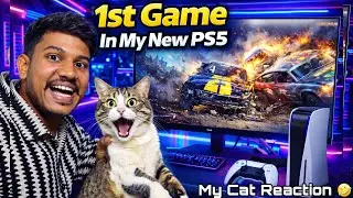 Playing First Time In My New Ps5 😍 Ps5 Gameplay Video | My Cat Funny Reaction On Ps5 🥹