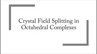 Crystal Field Splitting in Octahedral Complex