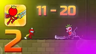 Stick Adventure | Red Stickman + SECRET PLACES | Boss (Levels 11 - 20)