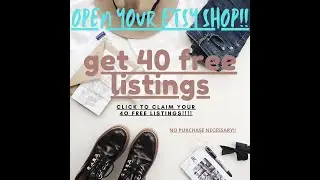 Open your Etsy Shop. Use the link to get 40 FREE Listings! 2021 #Etsy #HowToOpenAnEtsyShop #FreeCode