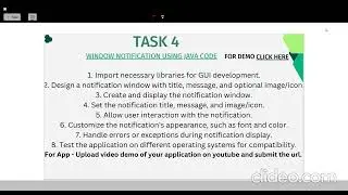 Task 4 (Window Notification Using Java Code)