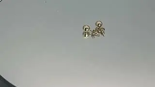 9ct Real Yellow Gold Ball Stud Earrings Pierced Ears Pre Owned