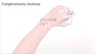 Optimality conditions: linear optimization, duality and complementarity slackness