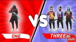 AZK HIRUWA VS THREE DANGEROUS PLAYERS 1 VS 3 SHOKING MOBILE PLAYING 😍#asbpowertech #free_fire
