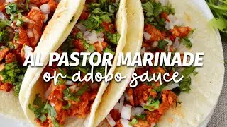Al pastor marinade or adobo sauce for tacos al pastor