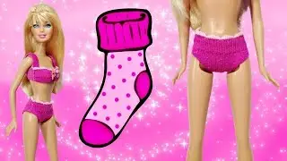 Como fazer calcinha  para boneca 1/6 com meia (sem precisar de molde)