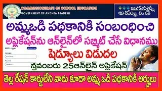 HOW TO APPLY AMMAVODI IN ONLINE -  AMMA VODI ONLINE APPLICATION - Amma Vodi Scheme LATEST SCHEDULE