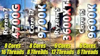 Ryzen 7 4700G vs Core i7 9700K vs Ryzen 5 3600XT vs Core i5 9600K