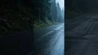 Rain Sounds For Sleeping 99% | Dark Forest Road Rain for Deep Sleep