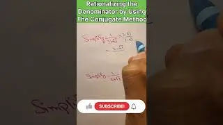 🔥 Rationalizing Denominators with the Conjugate Method! 🔥 | BrushMyQuant #rationalizingroots #shorts