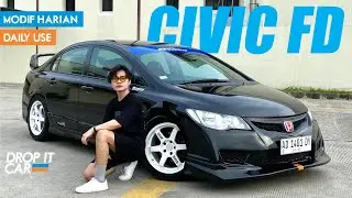 CIVIC FD HITAM RACING LOOK, MEATY FITMENT, MODIF HARIAN