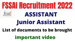 FSSAI Assistant and Junior Assistant | Important Video For Aspirants @CrackGovernmentJob