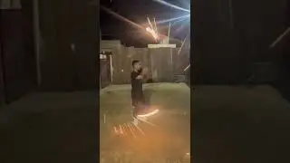 Salimbam martial arts three section staff fire 🔥 #shorts