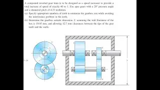 A compound reverted gear train is to be designed as a speed increaser to provide a total increase
